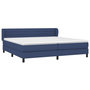 Voir la diapositive 3 : VIDAXL Sommier a lattes de lit avec matelas Bleu 200x200 cm Tissu
