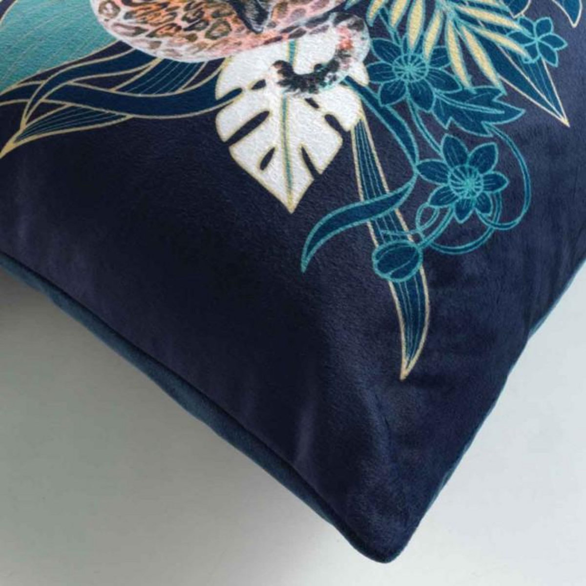 Paris Prix Housse de Coussin Imprimée  Felina  40x40cm Bleu