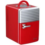OUTSUNNY Mini réfrigérateur portable 2 en 1 froid chaud 6 L AC 220-240 V DC 12 V rouge