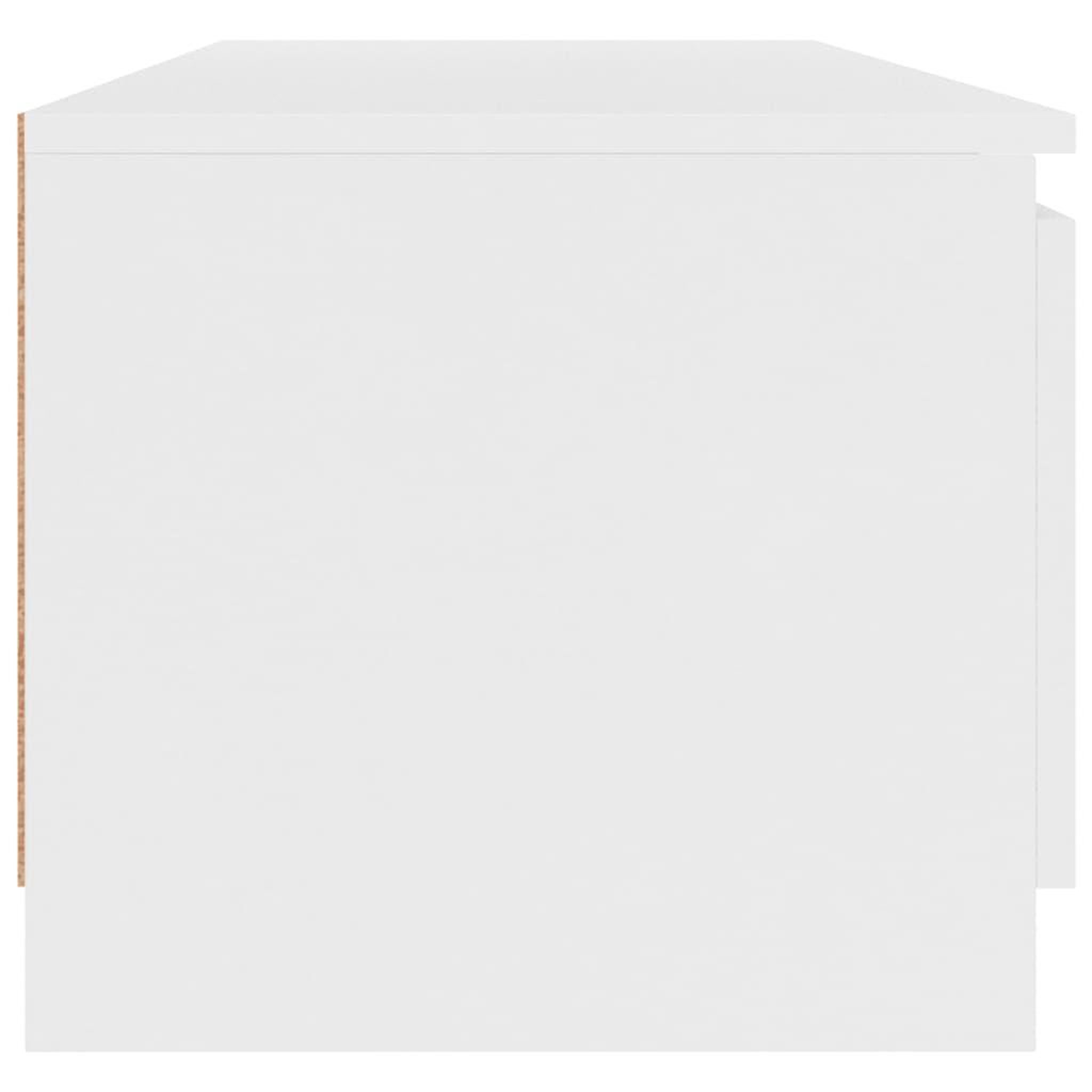 Voir la diapositive 5 : VIDAXL Meuble TV Blanc 140x40x35,5 cm Bois d'ingenierie