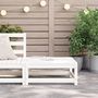 Voir la diapositive 3 : VIDAXL Repose-pied de jardin blanc 70x70x30 cm bois de pin massif