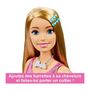Voir la diapositive 3 : BARBIE BARBIE GRANDE POUPÉE BLONDE FASHIONISTAS AVEC ROBE ROSE IRISÉE, 71 CM,