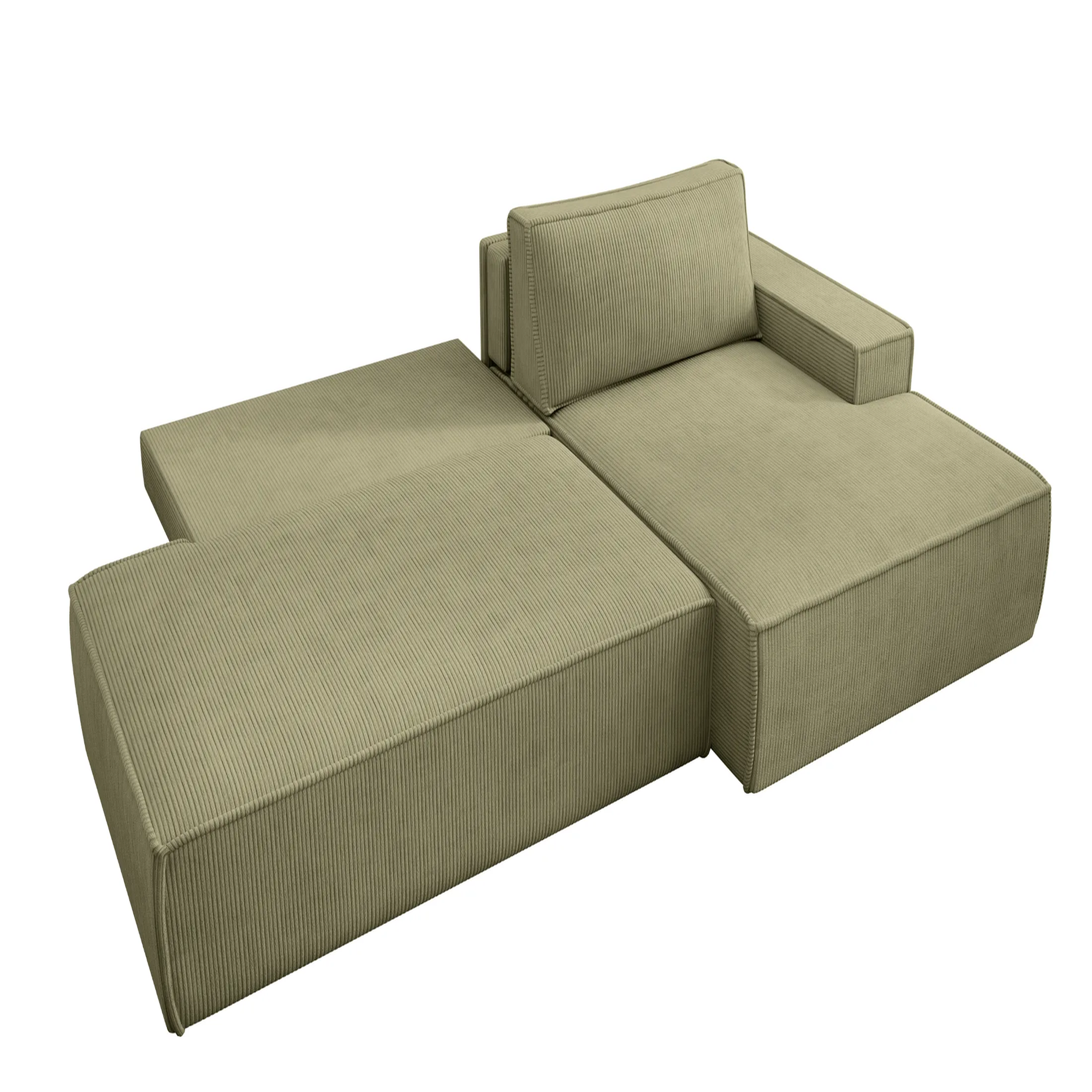 Voir la diapositive 6 : CASANOVA PARIS Jade - d'angle convertible velours côtelé