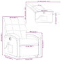 Voir la diapositive 6 : VIDAXL Fauteuil inclinable de massage electrique Vert fonce Tissu