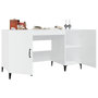 Voir la diapositive 5 : VIDAXL Bureau Blanc brillant 140x50x75 cm Bois d'ingenierie