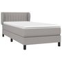 Voir la diapositive 3 : VIDAXL Sommier a lattes de lit avec matelas Gris clair 80x200 cm Tissu