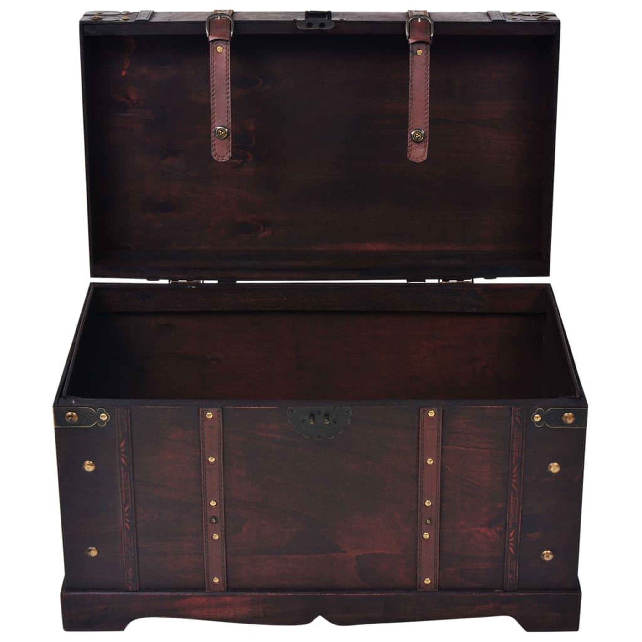 Voir la diapositive 4 : VIDAXL Coffre vintage de rangement bois 66 x 38 x 40 cm