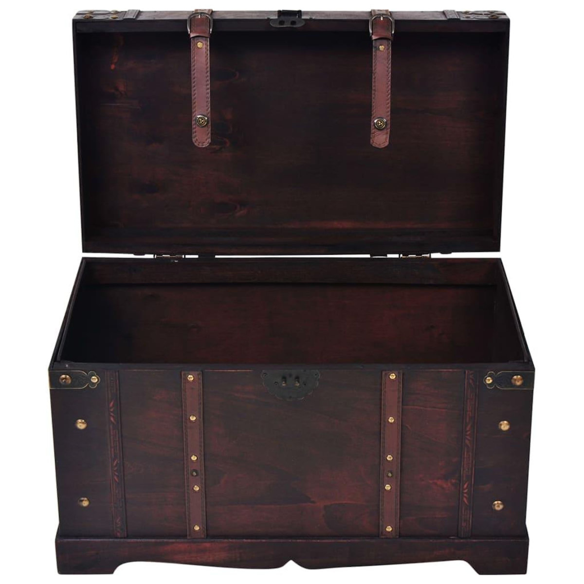 VIDAXL Coffre vintage de rangement bois 66 x 38 x 40 cm