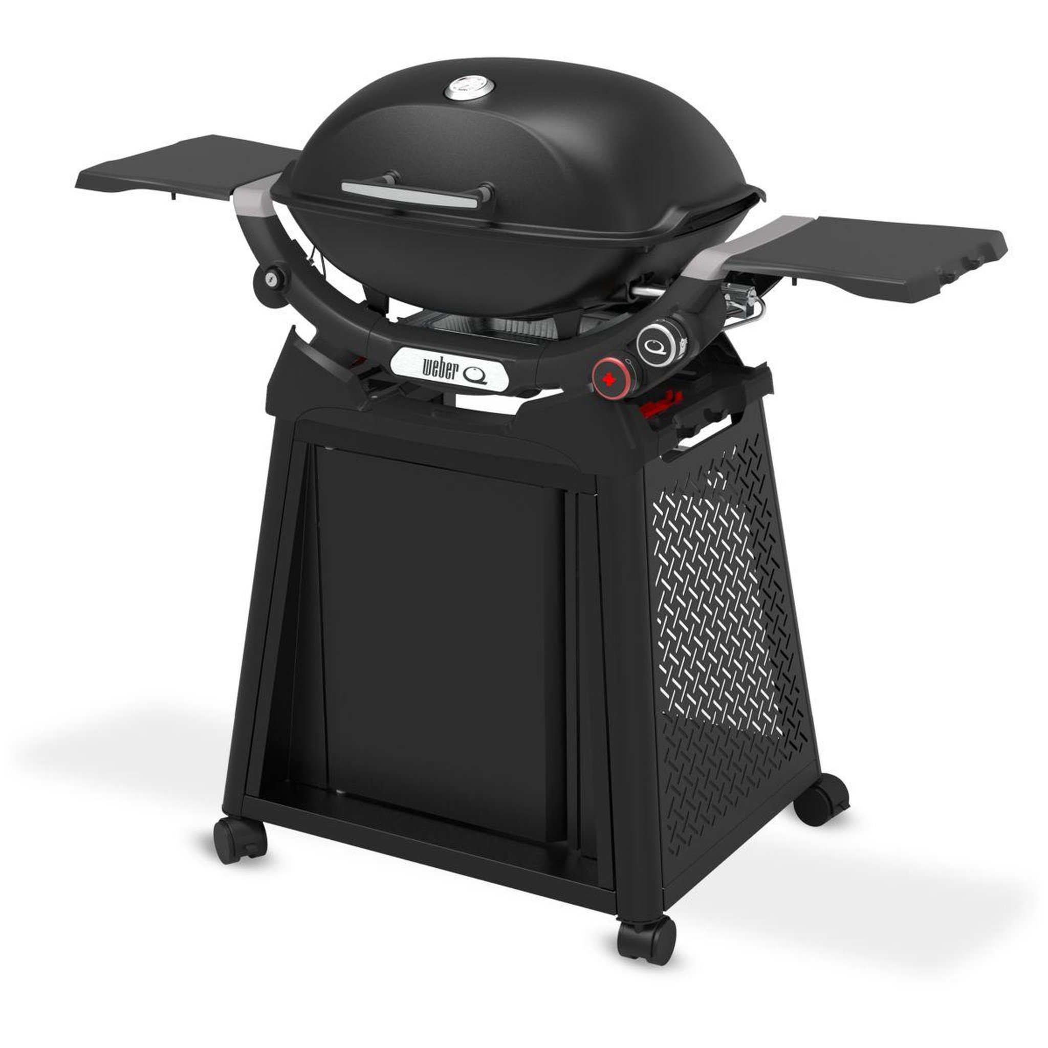 Voir la diapositive 2 : Weber Barbecue gaz q 2800n black, sur chariot, 2 brûleurs, surface de cuisson 51x41 cm