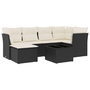 Voir la diapositive 2 : VIDAXL Salon de jardin 7 pcs avec coussins noir resine tressee