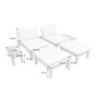 Voir la diapositive 4 : SWEEEK Lot de 2 bains de soleil modulables bois d'acacia naturel multi positions avec table - Mae