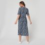 Voir la diapositive 2 : IN EXTENSO Robe longue bleu imprimé fleuri femme