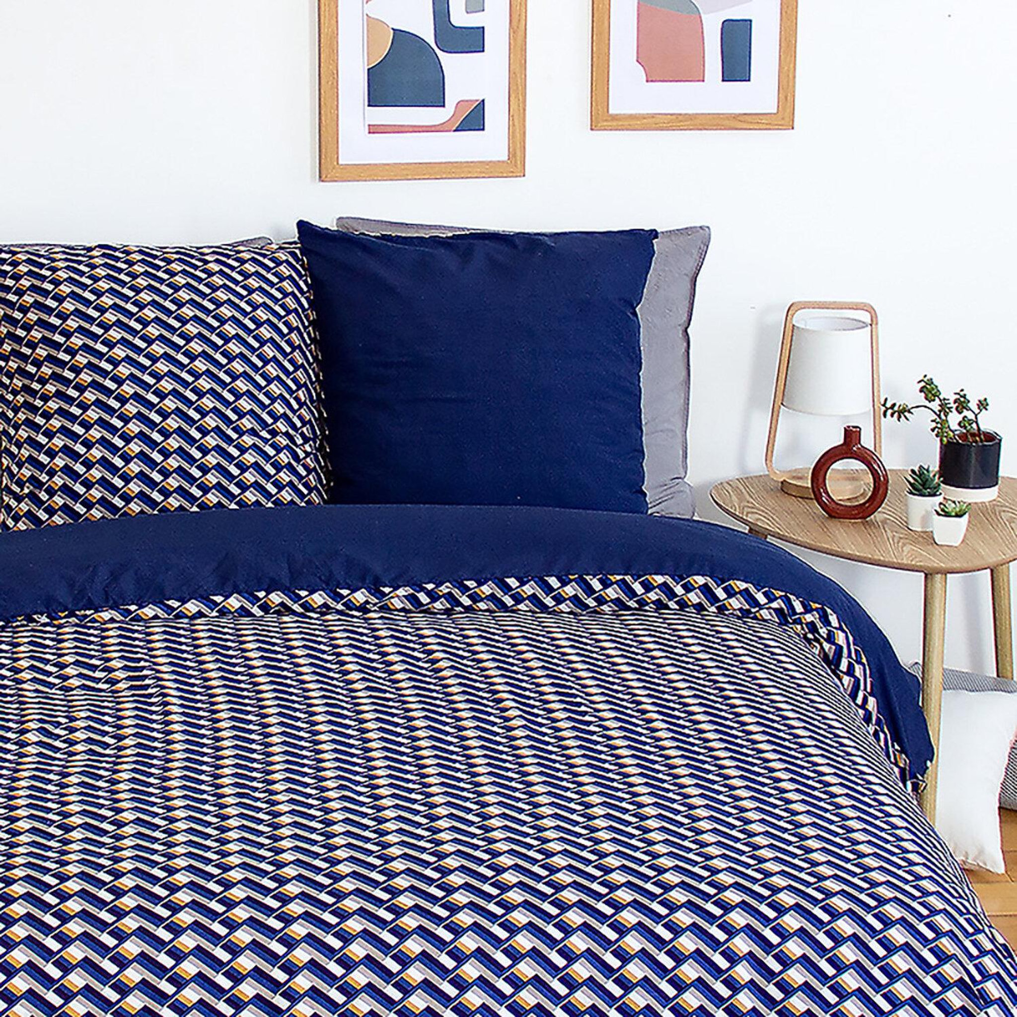 Voir la diapositive 3 : Home collection Parure de couette 3 pcs 100% microfibre, loss