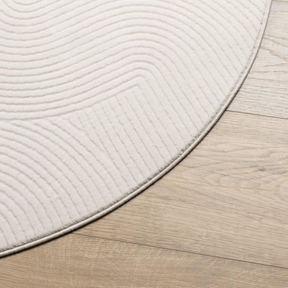 VIDAXL Tapis IZA poils courts style scandinave creme Ø 200 cm