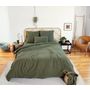 Voir la diapositive 1 : Home collection Parure housse de couette 100% gaze de coton 57 fils - kaki
