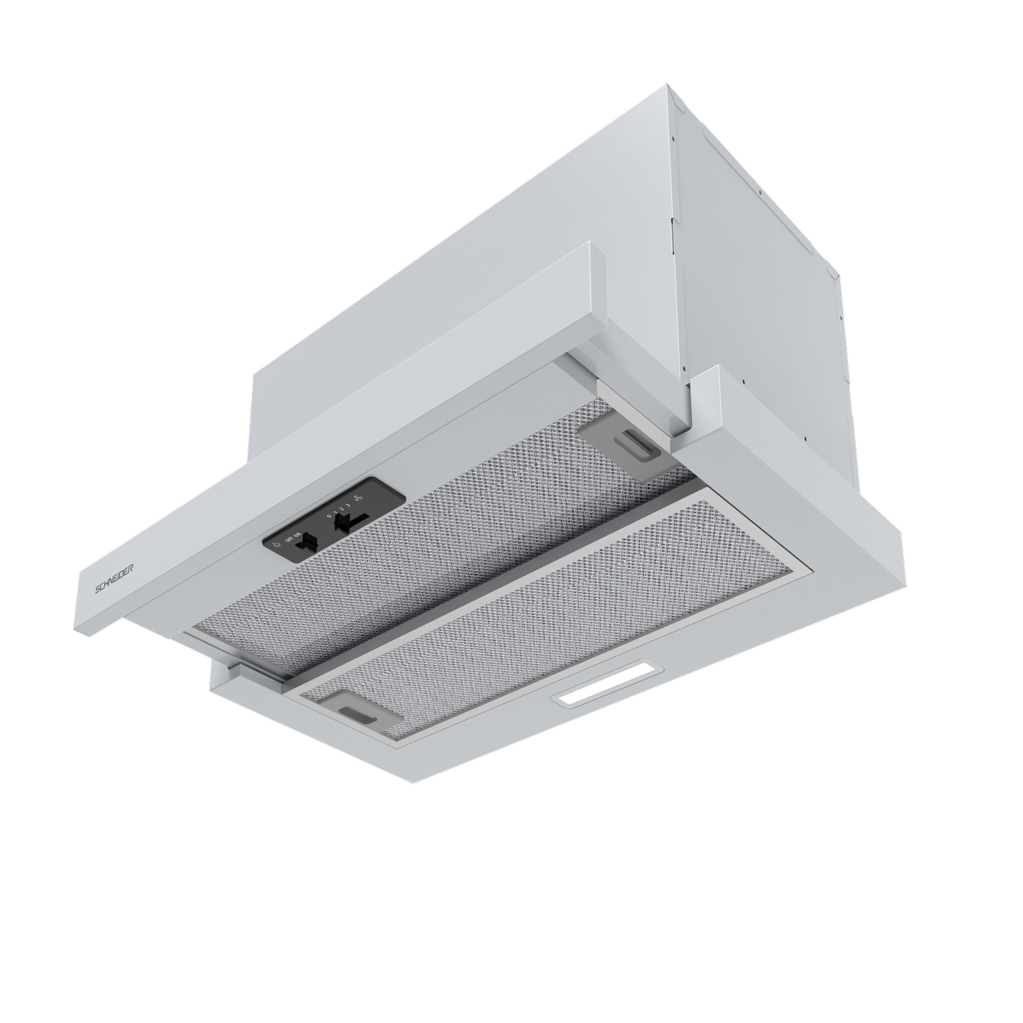 Voir la diapositive 4 : SCHNEIDER Hotte tiroir – 60 cm Silver - SCHT6044-XC