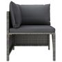 Voir la diapositive 4 : VIDAXL Salon de jardin 11 pcs avec coussins Resine tressee Gris