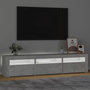 Voir la diapositive 3 : VIDAXL Meuble TV avec lumieres LED Gris beton 180x35x40 cm