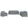 Voir la diapositive 2 : VIDAXL Ensemble de canapes 3 pcs coussins gris clair tissu