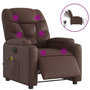 Voir la diapositive 2 : VIDAXL Fauteuil de massage inclinable electrique marron similicuir