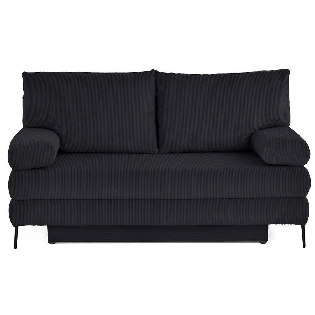 BEST MOBILIER Elton - canapé 3 places convertible avec coffre en velours côtelé