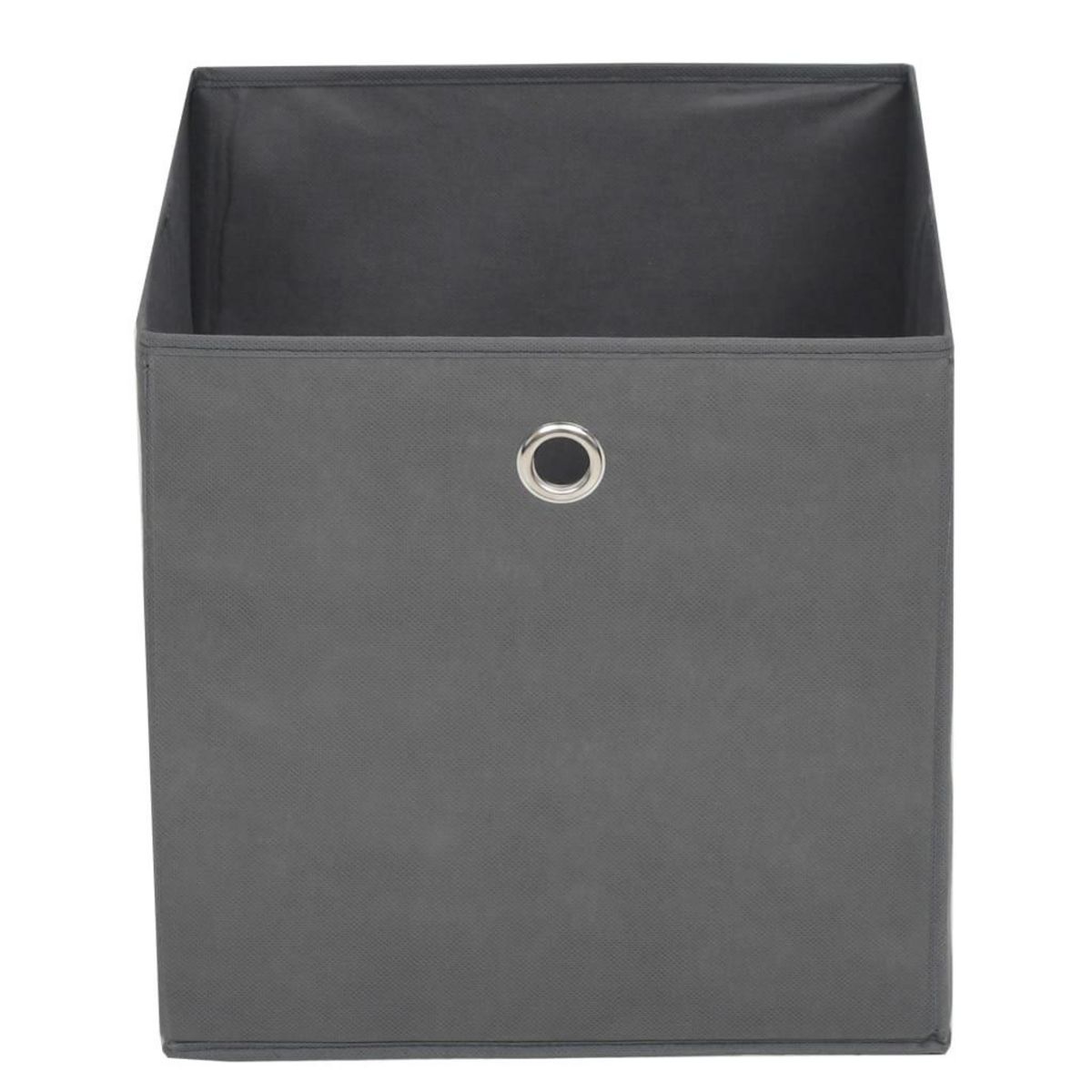 VIDAXL Boîte de rangement 4 pcs Tissu non-tisse 32x32x32 cm Gris