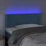 VIDAXL Tete de lit a LED Bleu fonce 80x5x78/88 cm Velours