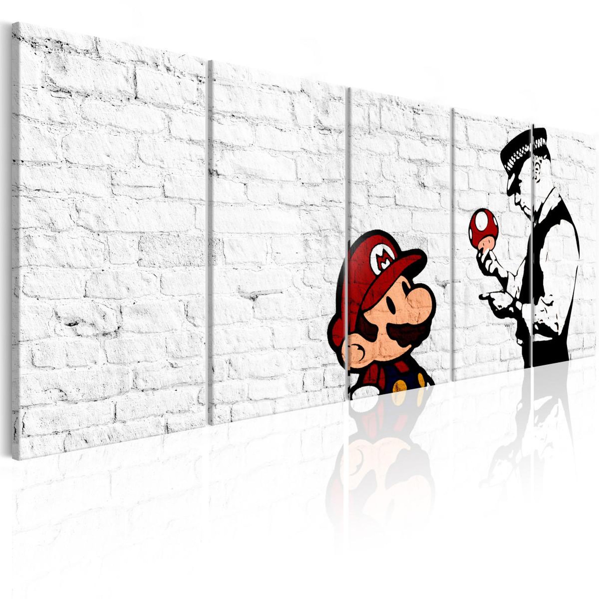 Paris Prix Tableau imprimé  graffiti on brick. Coloris disponibles : Multicolore