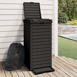 VIDAXL Poubelle d'exterieur noir 41x41x86 cm polypropylene