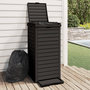 Voir la diapositive 1 : VIDAXL Poubelle d'exterieur noir 41x41x86 cm polypropylene