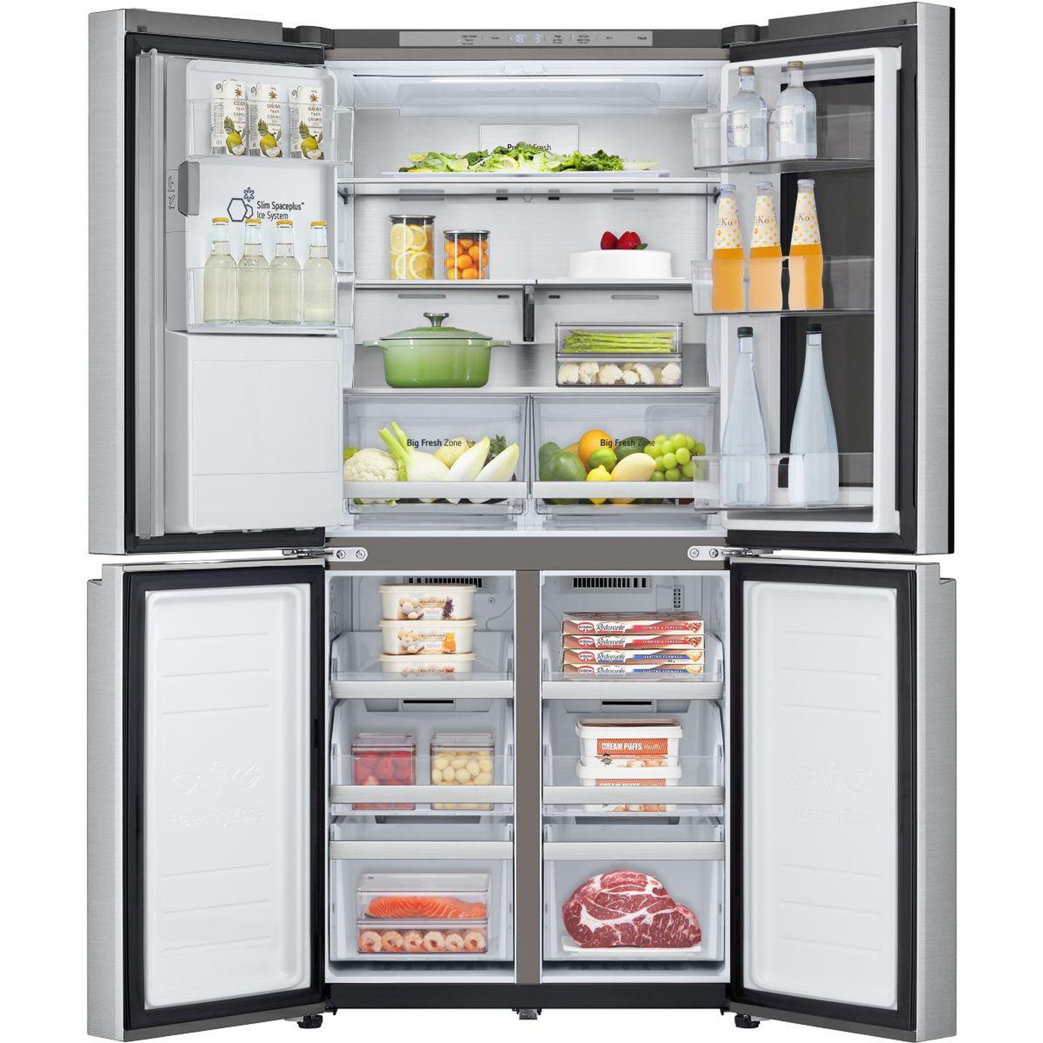 Voir la diapositive 5 : LG Réfrigérateur multi portes GMG860MBBE InstaView