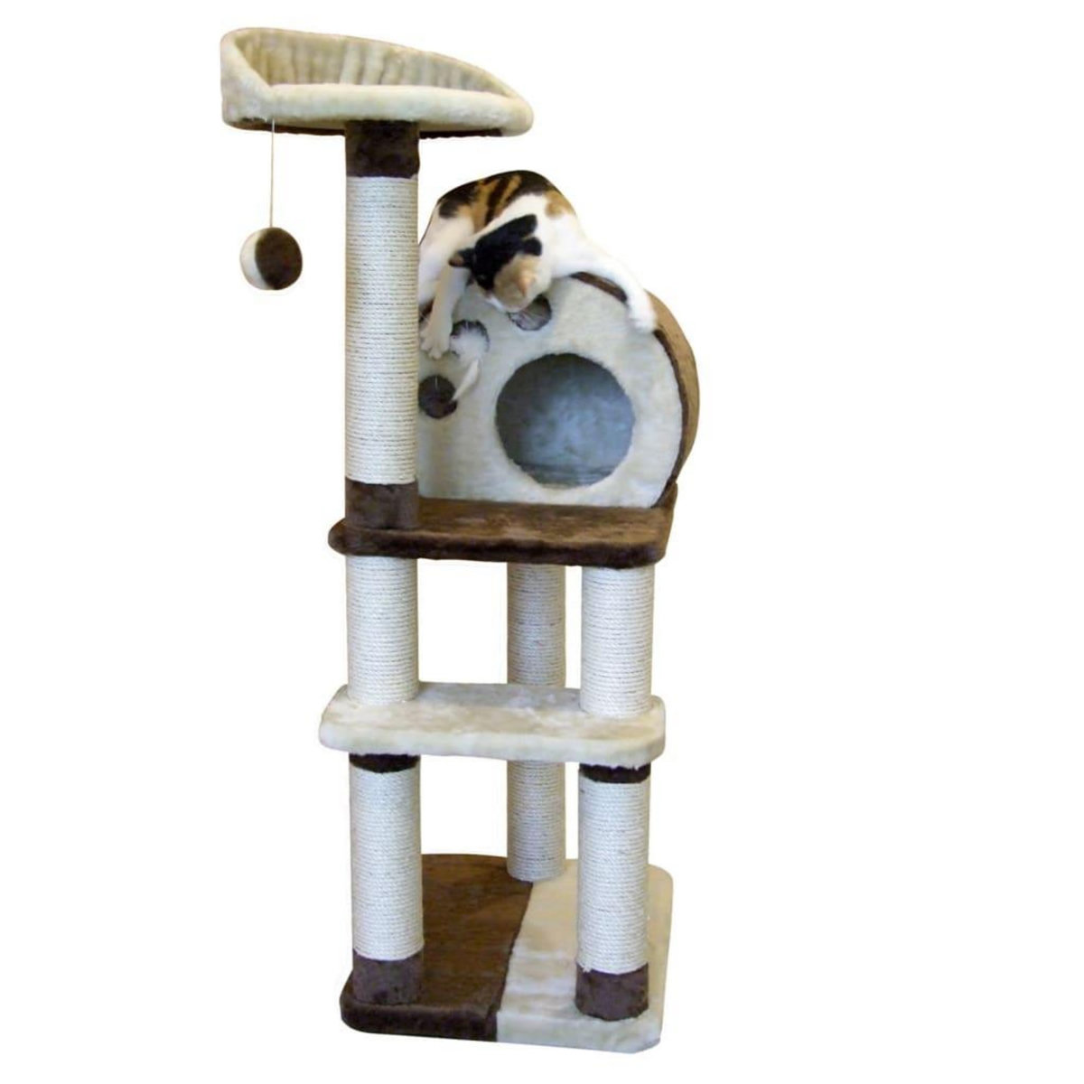 KERBL Kerbl Arbre a chat Planet X 127 cm Marron et beige