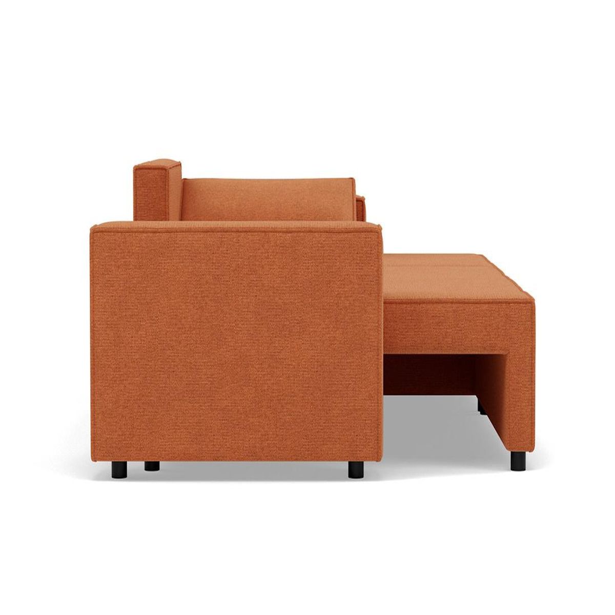 BEST MOBILIER Jonas - canapé d'angle réversible 4 places convertible avec coffre en tissu texturé