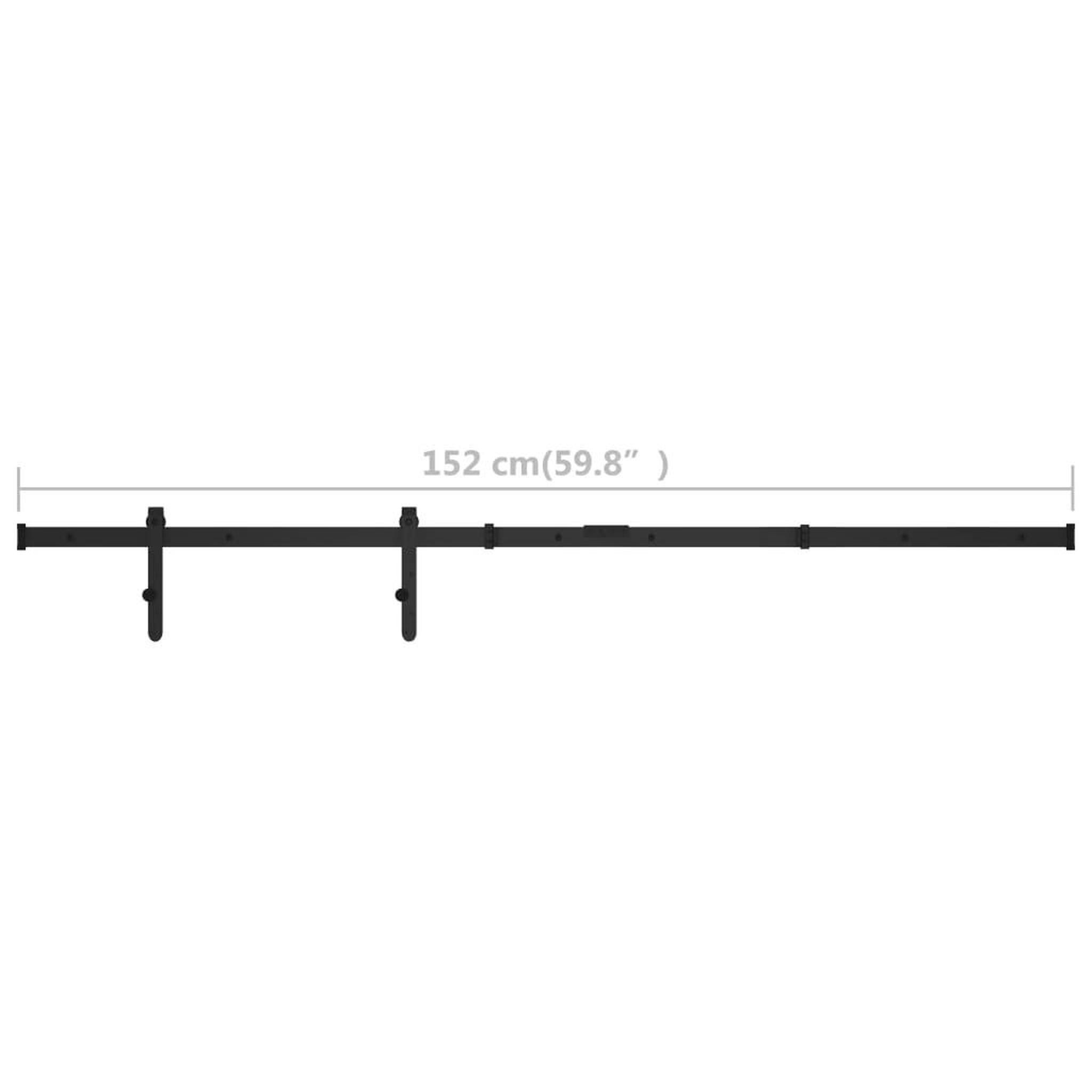 Voir la diapositive 6 : VIDAXL Kit mini de porte d'armoire coulissante Acier au carbone 152 cm