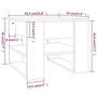 Voir la diapositive 6 : VIDAXL Table basse blanc 55,5x55x45 cm bois d'ingenierie