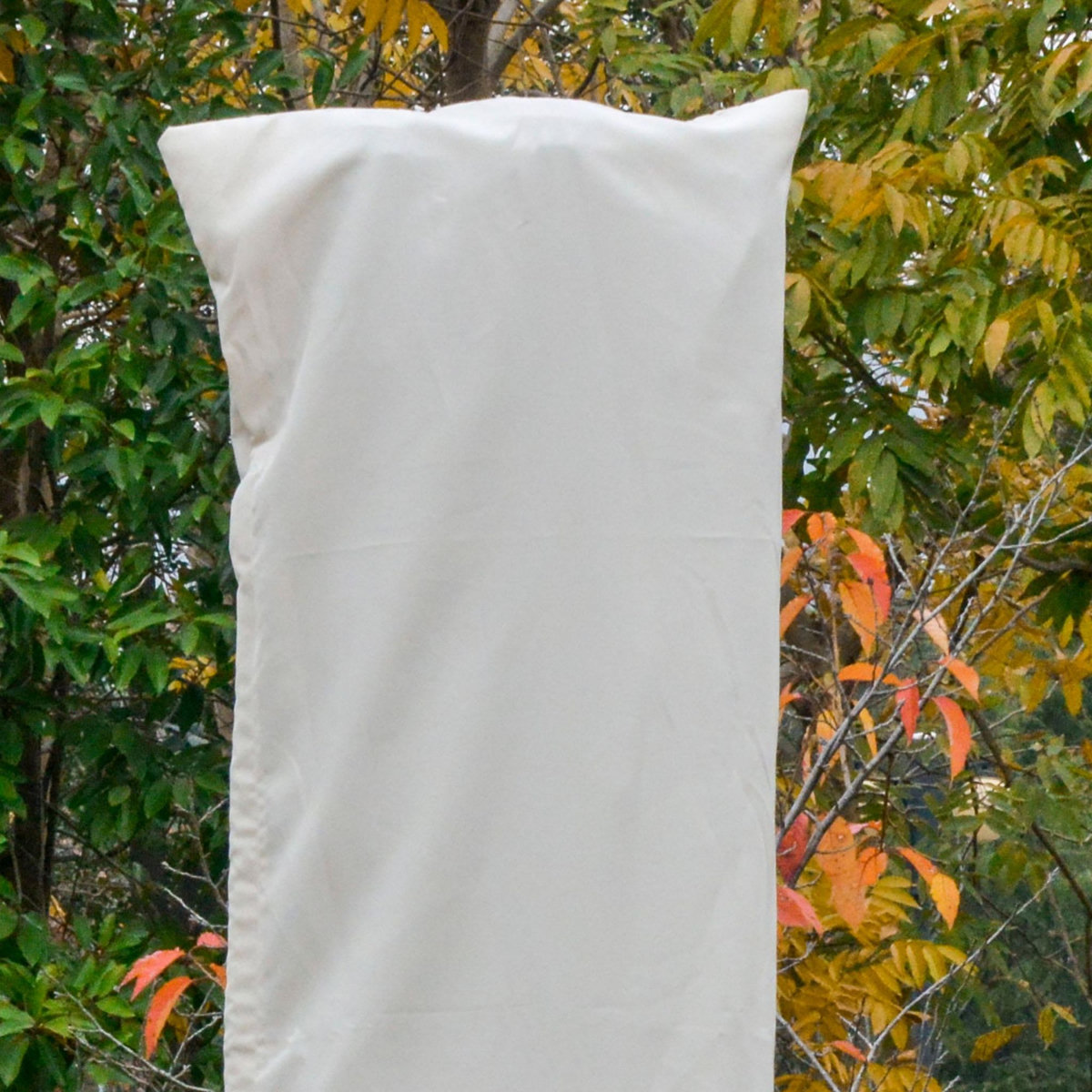 OUTSUNNY Housse de protection imperméable pour parasol droit avec fermeture éclair et cordon de serrage polyester oxford crème