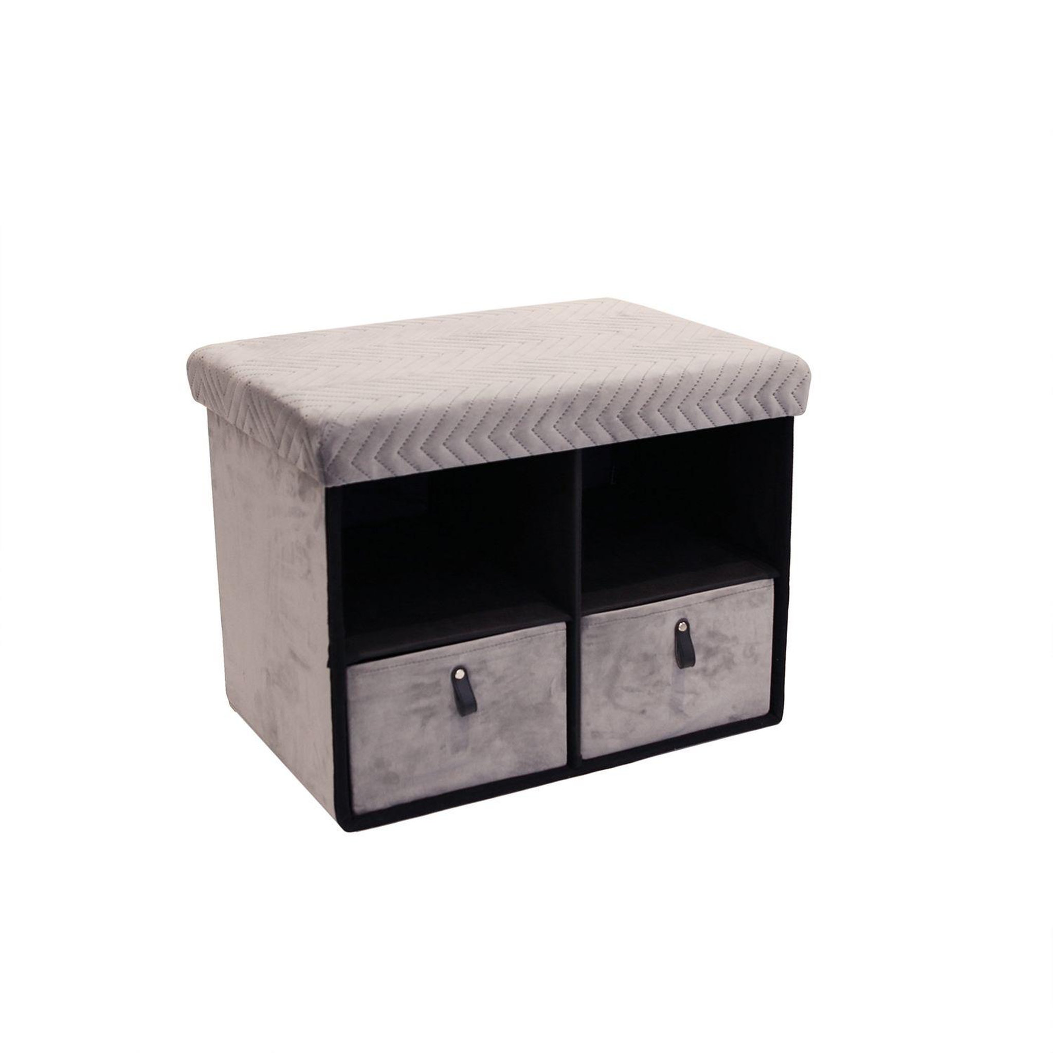 Voir la diapositive 1 : The Home Deco Factory Banc de rangement pliable design velours meli