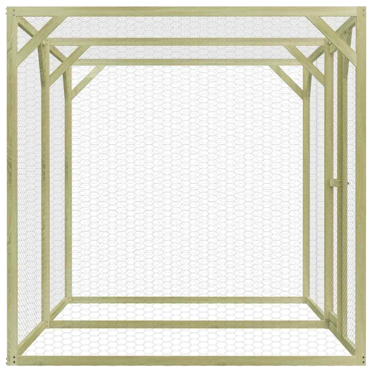 VIDAXL Poulailler 1,5x3x1,5 m Pinede impregnee