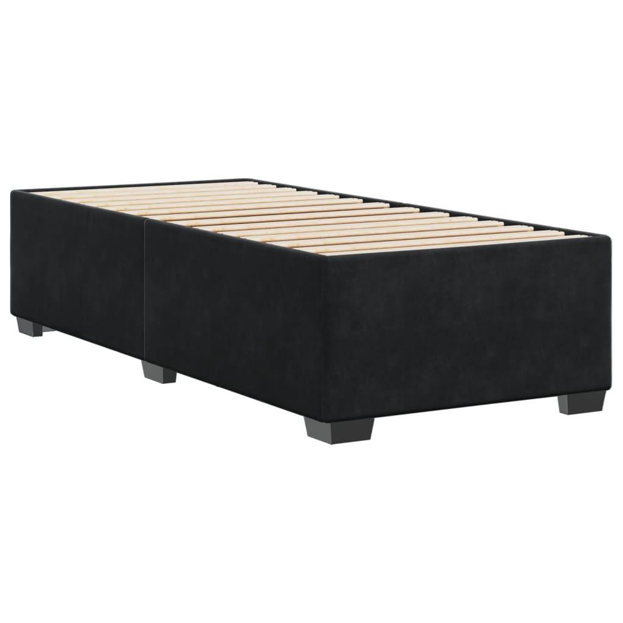 Voir la diapositive 3 : VIDAXL Cadre de lit sans matelas noir 100x200 cm velours