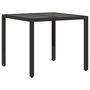 Voir la diapositive 4 : VIDAXL Ensemble a manger de jardin et coussins 3 pcs noir rotin verre