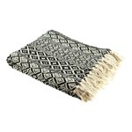 Paris Prix Plaid Déco à Franges  Ethnick  120x150cm Écru