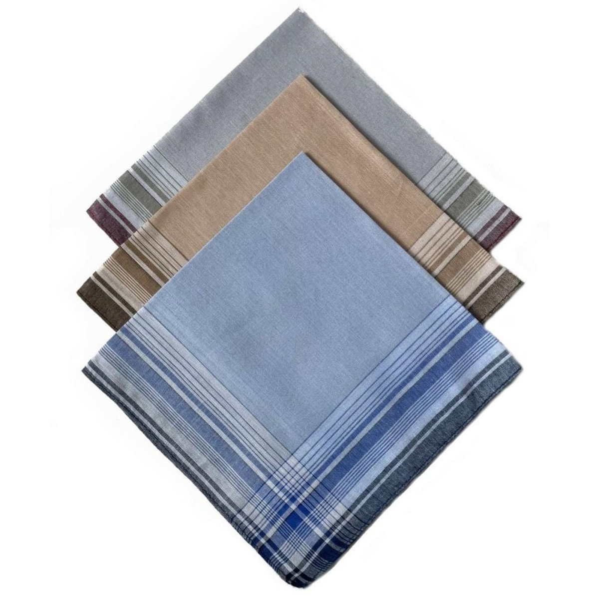 VANDERSICKEL Lot de 12 mouchoirs Homme 40x40cm 100% coton