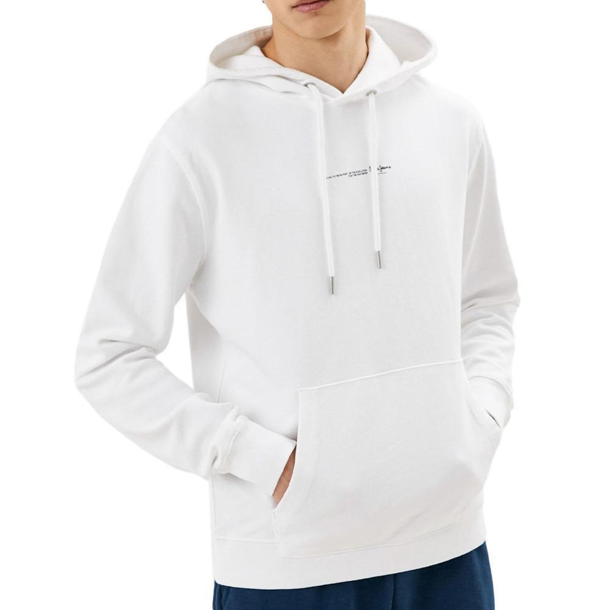 Pepe Jeans Sweat Blanc Homme Pepe jeans David Hoodie