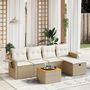 Voir la diapositive 1 : VIDAXL Salon de jardin avec coussins 6 pcs beige resine tressee