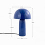 Voir la diapositive 4 : Rendez vous déco Lampe à poser en métal bleu foncé-Joy