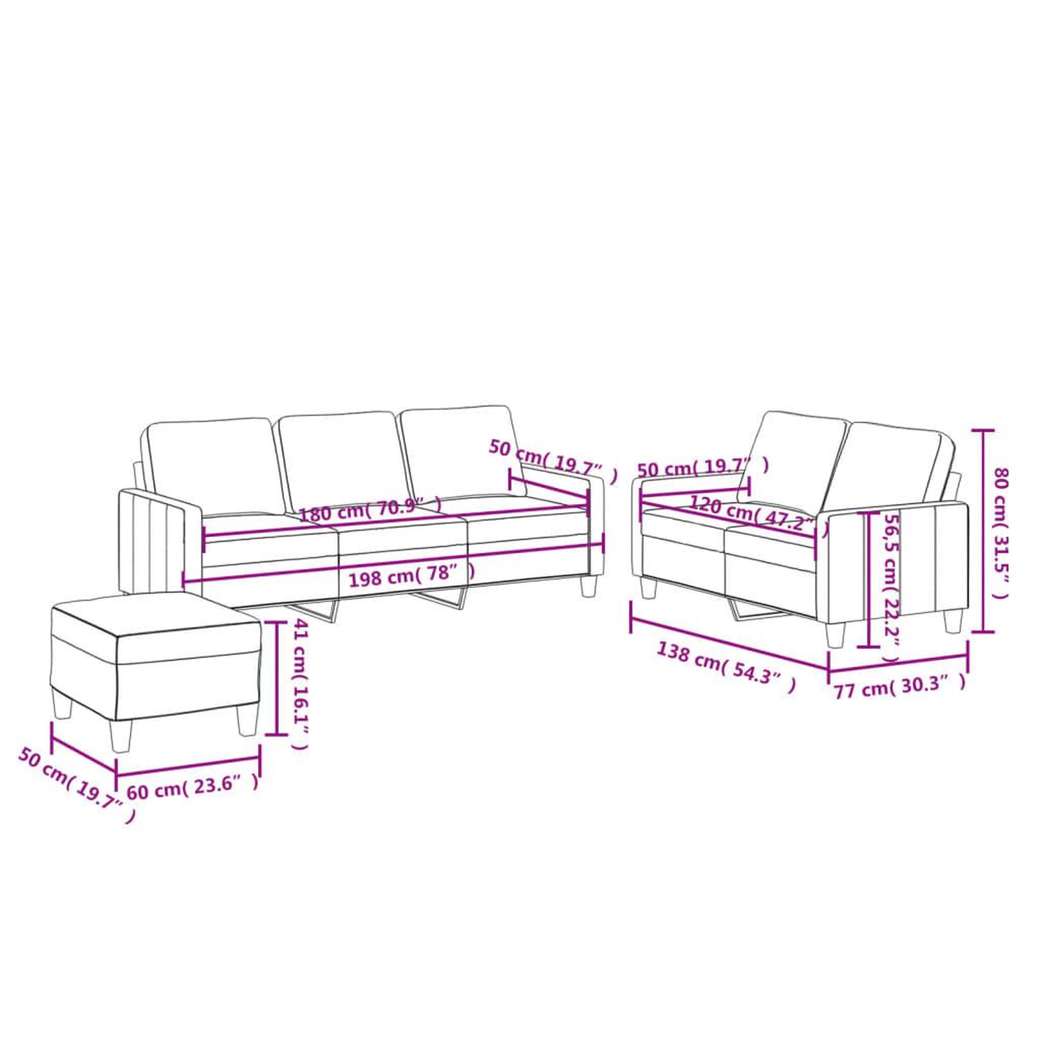 Voir la diapositive 6 : VIDAXL Ensemble de canapes 3 pcs avec coussins Noir Similicuir