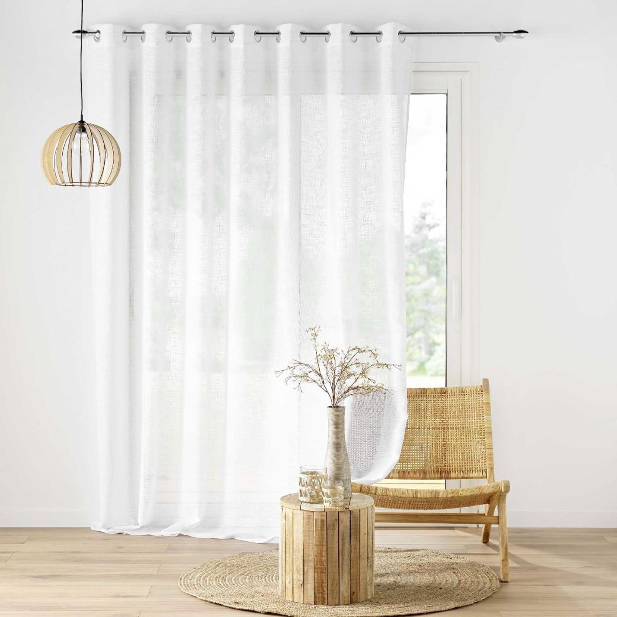 Voir la diapositive 3 : Douceur d'Intérieur Rideau voilage  haltona  240x240cm blanc