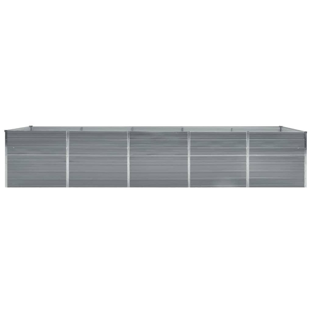 VIDAXL Lit sureleve de jardin Acier galvanise 400x80x77 cm Gris