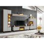 Voir la diapositive 3 : Paris Prix Buffet 3 Portes Design  Bogota  160cm Gris & Naturel