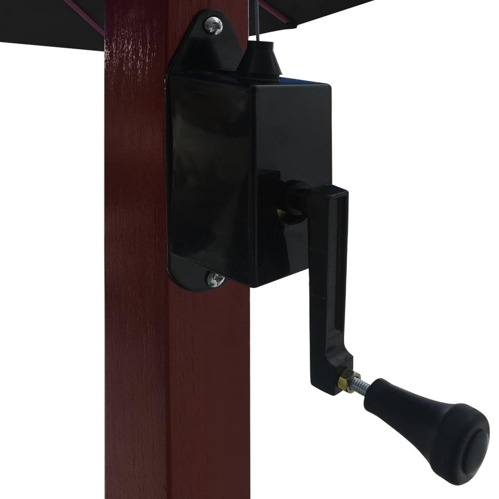 Voir la diapositive 5 : VIDAXL Parasol suspendu avec mat en bois 400x300 cm Noir